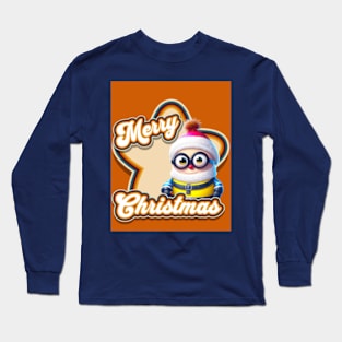 minions wishing merry christmas Long Sleeve T-Shirt